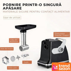 Mașină Electrică de Toacă Carne cu Motor Puternic 800W — Rapidă și Eficientă! 🍖⚡️