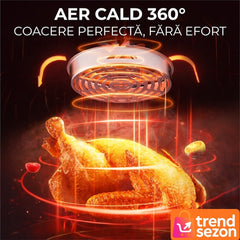 Friteuză Digitală cu Aer Cald 3 în 1 12L — Gătește Sănătos Fără Ulei 🍟✨