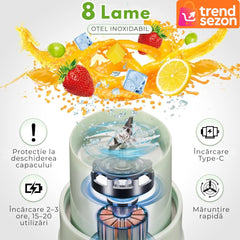 Storcător de Citrice Portabil cu Acumulator — Sucuri Proaspete Oriunde 🍊✨