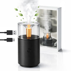 Umidificator Aromaterapie Portabil cu Efect Flacără 250 ml — Relaxare Instantanee 🕯️💧