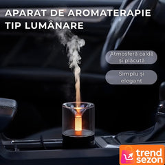 Umidificator Aromaterapie Portabil cu Efect Flacără 250 ml — Relaxare Instantanee 🕯️💧