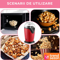 Aparat de Preparat Popcorn cu Aer Cald 1200W - Snack Sănătos Acasă 🍿🎉