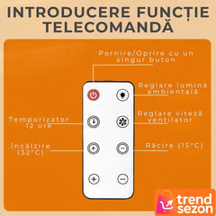 Încălzitor Electric Compact 500W cu Telecomandă și Rotire 180° — Confort Termic Instant! 🔥🏠