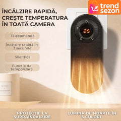 Încălzitor Electric Compact 500W cu Telecomandă și Rotire 180° — Confort Termic Instant! 🔥🏠