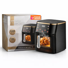 Friteuză cu Aer Cald 12L 2400W — Gătire Rapidă și Sănătoasă 🍗✨