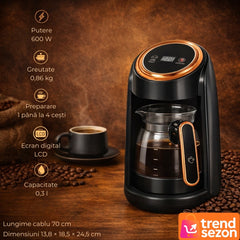 Cafetieră Electrică Tip Ibric 600W cu Display LCD — Gust Autentic și Rapid ☕✨