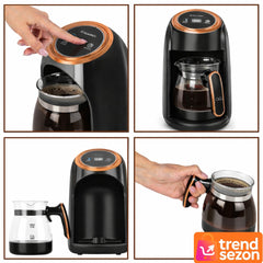 Cafetieră Electrică Tip Ibric 600W cu Display LCD — Gust Autentic și Rapid ☕✨
