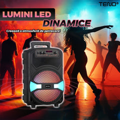 Boxă Portabilă cu Microfon și Telecomandă — Muzică și Distracție Instantanee! 🎤🎶