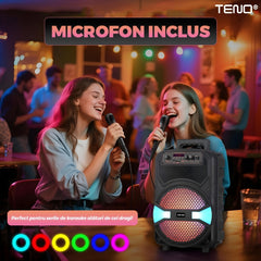Boxă Portabilă cu Microfon și Telecomandă — Muzică și Distracție Instantanee! 🎤🎶