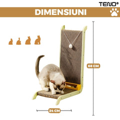 Ansamblu de Joacă pentru Pisici Forma L din Carton Zgariat — Distracție Garantată! 🐾🎉