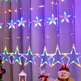 Instalație de Crăciun Tip Perdea cu Stelute Multicolore 3x3 m — Magie de Sărbătoare ✨🎄