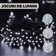 Instalație de Crăciun cu LED-uri 10 m - 8 Jocuri de Lumini Magice ✨🎄