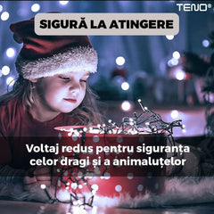 Instalație de Crăciun cu LED-uri 10 m - 8 Jocuri de Lumini Magice ✨🎄