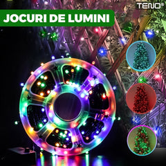 Instalație de Crăciun Liniară Multicolor 15 m cu 200 LED-uri — Magia Sărbătorilor✨🎄