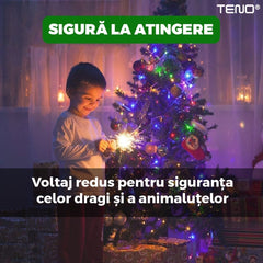 Instalație de Crăciun Liniară Multicolor 15 m cu 200 LED-uri — Magia Sărbătorilor✨🎄