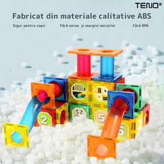 Set Creativ Magnetic 3D cu Traseu cu Bile — Distracție și Învățare! 🎉🚀