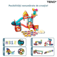 Set Creativ Magnetic 3D cu Traseu cu Bile — Distracție și Învățare! 🎉🚀