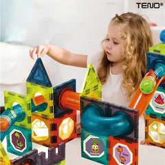 Set Creativ Magnetic 3D cu Traseu cu Bile — Distracție și Învățare! 🎉🚀