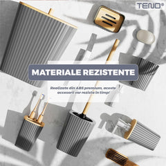 Set 6 Accesorii de Baie cu Detalii din Bambus — Design Elegant și Funcțional 🌿🛁