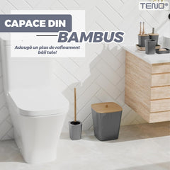 Set 6 Accesorii de Baie cu Detalii din Bambus — Design Elegant și Funcțional 🌿🛁