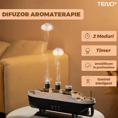 Difuzor Aromaterapie cu Design Nava Croazieră — Crează Atmosferă Relaxantă 🚢✨