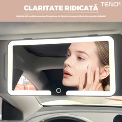 Oglindă Cosmetica Compactă cu Iluminare LED — Makeup Perfect în Mașină ✨💄