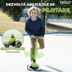 Trotinetă pentru Copii cu Roți Led Colorate, 3 Roți, Ajustabilă — Distracție și Siguranță! 🎉🛴