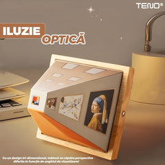 Tablou Iluzie 3D cu Iluminare LED — Eleganță în Design 📏✨