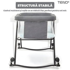 Pătuț Pliabil pentru Bebe cu Roti Retractabile — Confort și Siguranță 🌟🛌