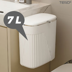 Coș de Gunoi Modern cu Două Moduri de Deschidere — 7 L Alb 🗑️✨