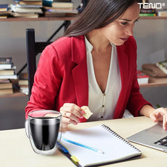 Set 2 Cani de Sticlă Termorezistente cu Perete Dublu — Perfecte pentru Cafea ☕️✨