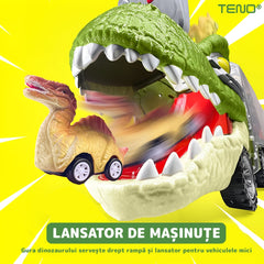 Set Camion T-Rex cu Vehicule Miniatură — Distracție Garantată! 🚛🦖