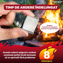 Set 40 Pastile Aprinzătoare pentru Foc — Fără Miros, Ardere Îndelungată 🔥🌲
