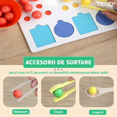 Jucărie Educațională Montessori din Lemn Colorat — Învățare Distractivă a Matematicii 🎉📚