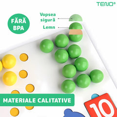 Jucărie Educațională Montessori din Lemn Colorat — Învățare Distractivă a Matematicii 🎉📚
