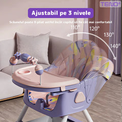 Scaun de Masă 3 în 1 pentru Bebeluşi — Versatil și Colorat 💖🪑