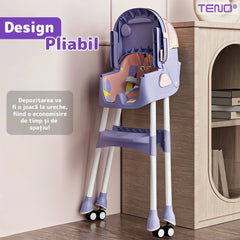 Scaun de Masă 3 în 1 pentru Bebeluşi — Versatil și Colorat 💖🪑