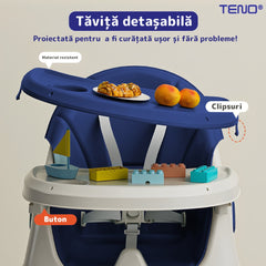 Scaun de Masă 3 în 1 pentru Bebe cu Centură de Siguranță — Confort și Siguranță! 🍼✨