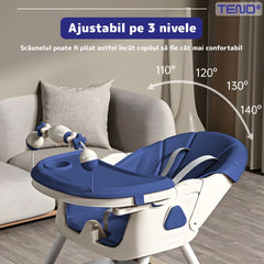 Scaun de Masă 3 în 1 pentru Bebe cu Centură de Siguranță — Confort și Siguranță! 🍼✨