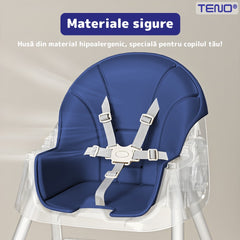 Scaun de Masă 3 în 1 pentru Bebe cu Centură de Siguranță — Confort și Siguranță! 🍼✨