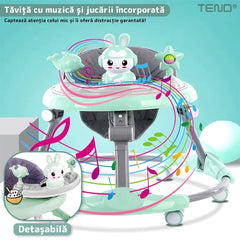 Premergător Multifuncțional cu Muzică și Jucării — Distracție și Siguranță! 🐰🎶