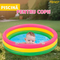 Piscină Gonflabilă Multicoloră pentru Copii 90x23 cm — Distracție și Siguranță 🏖️🌈
