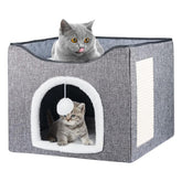 Culcuș Pliabil pentru Pisici cu Antialunecare — Confort și Distracție 🐾🏡