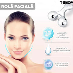 Dispozitiv Răsfăț Facial cu 2 Role 3D — Efect de Lifting Instant 💆♀️✨