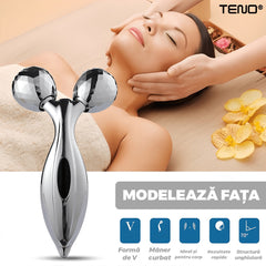 Dispozitiv Răsfăț Facial cu 2 Role 3D — Efect de Lifting Instant 💆♀️✨