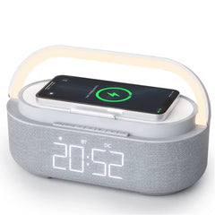 Boxă Portabilă 3 în 1 cu Încărcare Wireless și Iluminare Ambientala — Sunet Clar și Stil Elegant 🎶✨