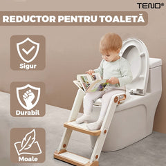 Reductor WC cu Scara Antiderapantă pentru Copii — Siguranță și Confort 🚼✨
