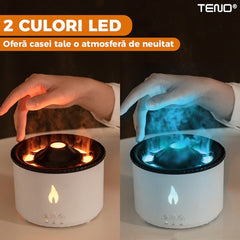 Difuzor Aromaterapie Elegant cu LED în 2 Culori — Relaxare și Umidificare 🌿💡