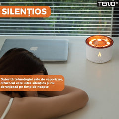 Difuzor Aromaterapie Elegant cu LED în 2 Culori — Relaxare și Umidificare 🌿💡