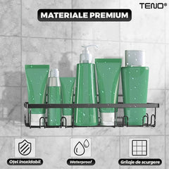 Set 2 Rafturi pentru Baie din Oțel Inoxidabil — Organizare Elegantă 🛁✨